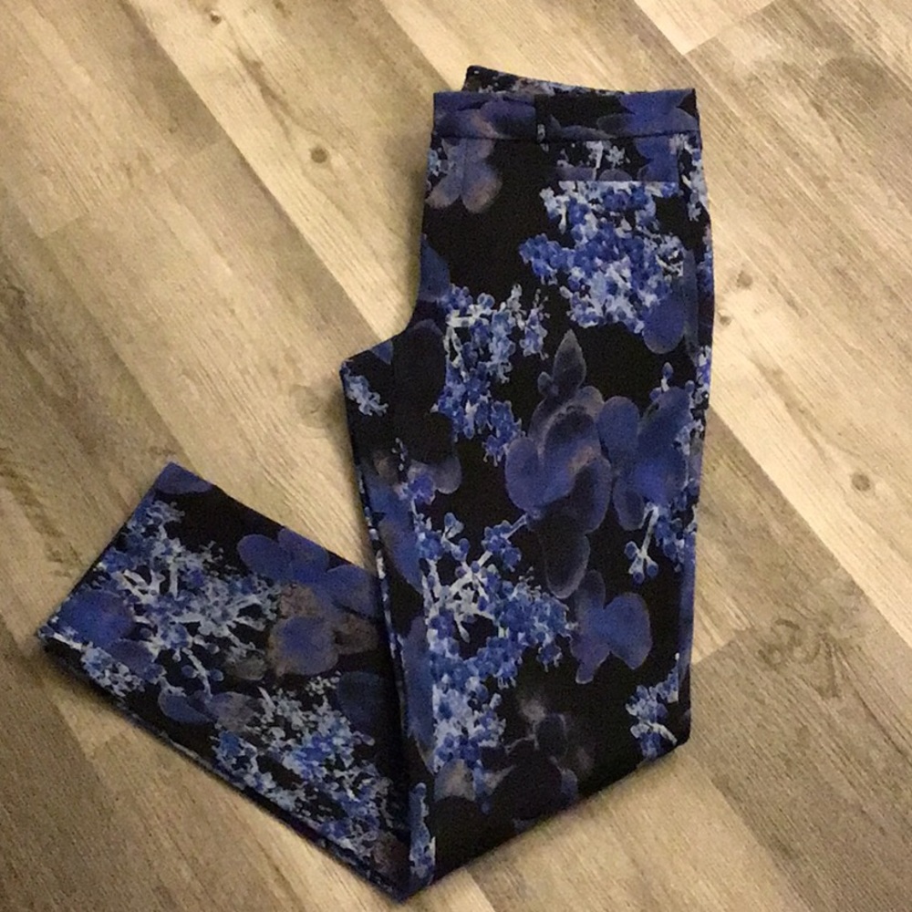 Floral Straight Leg Pants sz 8L - Picture 2 of 6